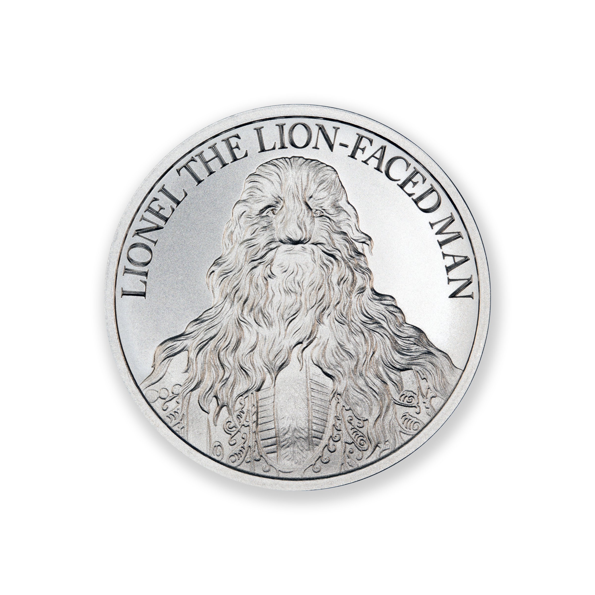 FAMOUS CIRCUS SIDESHOW ACTS - LIONEL THE LION-FACED MAN - 1 TROY OUNCE - 39MM - Image 2
