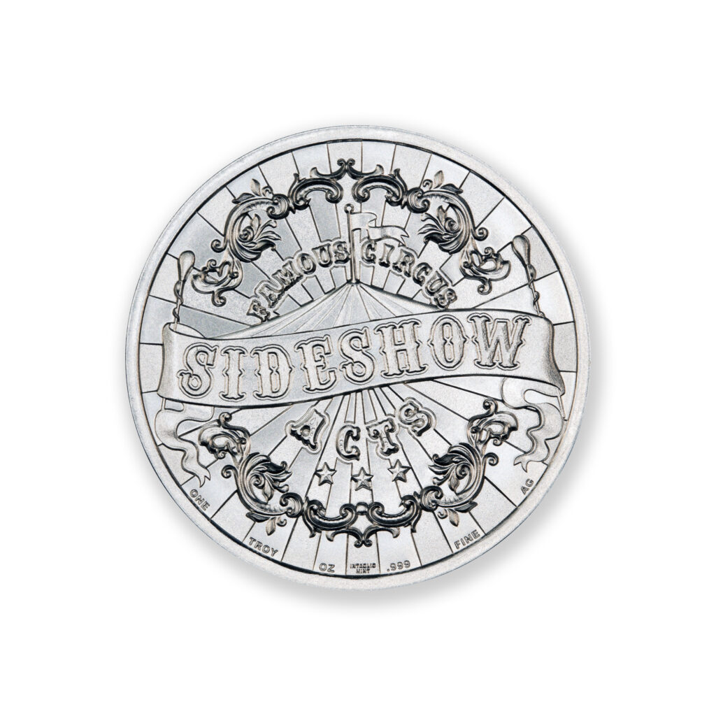 FAMOUS CIRCUS SIDESHOW ACTS - LIONEL THE LION-FACED MAN - 1 TROY OUNCE - 39MM