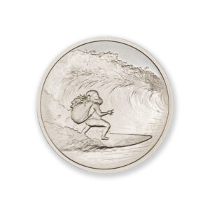 SURFING SANTA - 1 TROY OUNCE - 39MM