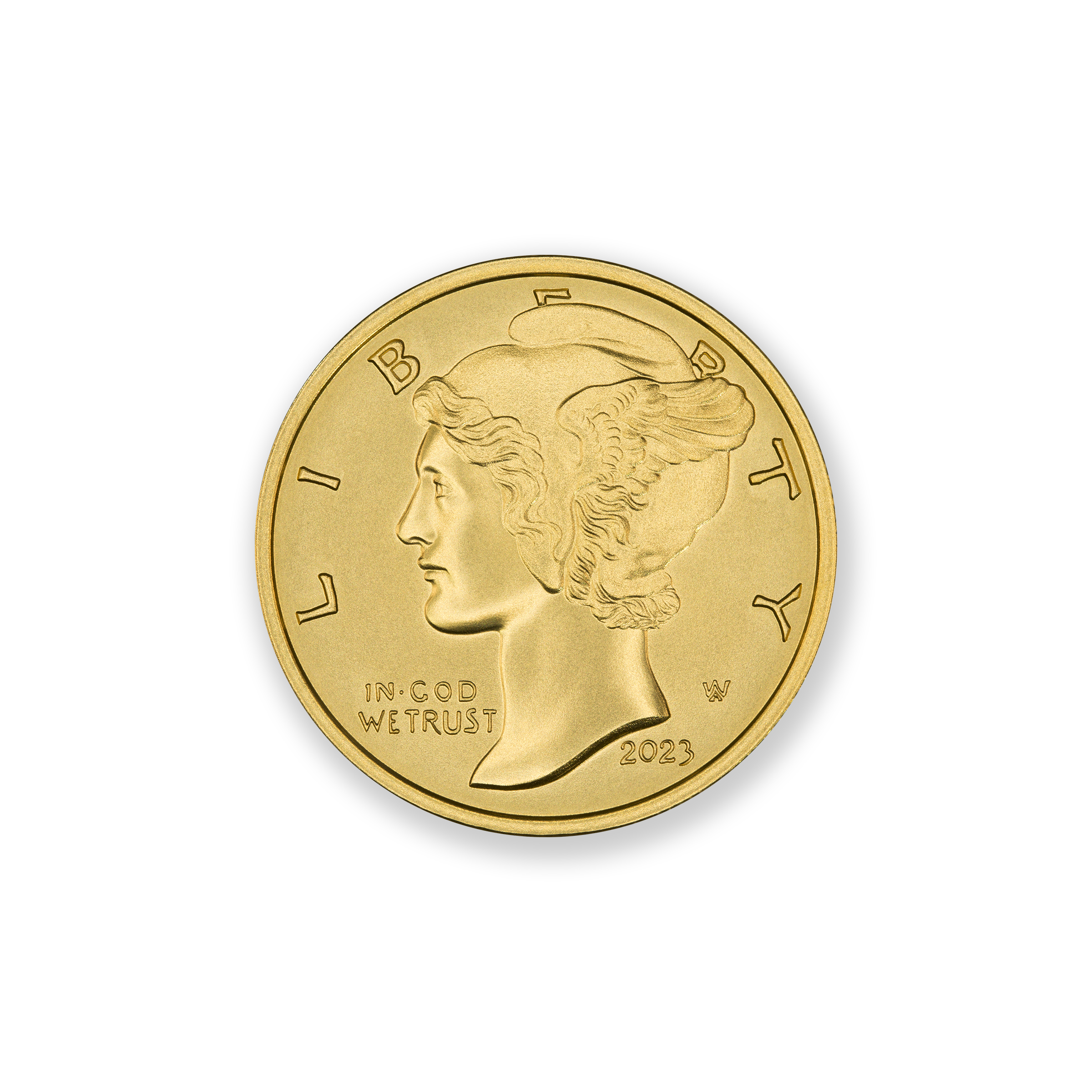 2023 MERCURY DIME TRIBUTE - 1 TROY OUNCE - 32MM - (TOTAL MINTAGE OF 5) *AUCTION* - Image 2