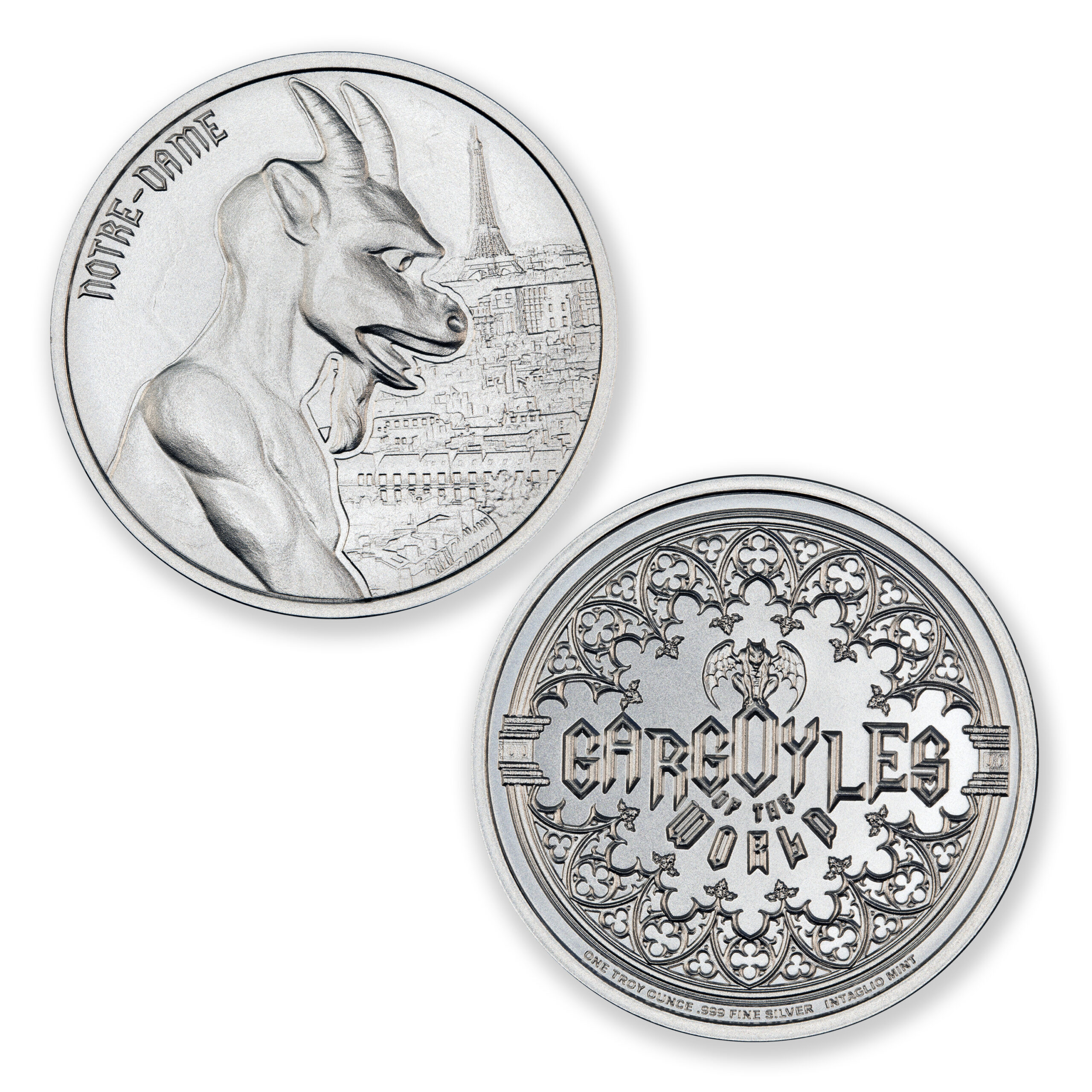 GARGOYLE - TYPE I - NOTRE-DAME - 1 TROY OUNCE - 39MM - Image 1