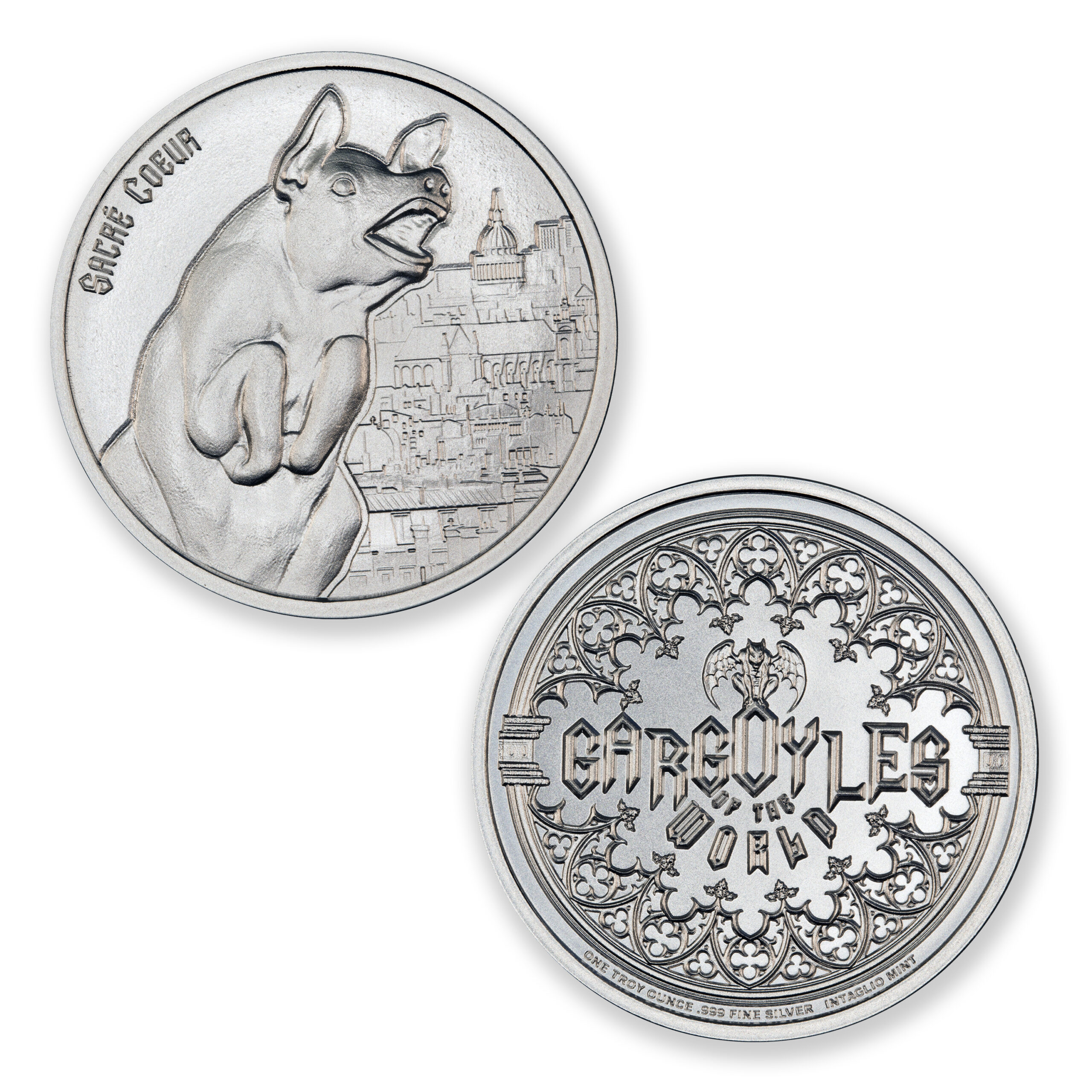 GARGOYLE - TYPE IV - SACRÉ COEUR - PIG - 1 TROY OUNCE - 39MM - Image 1