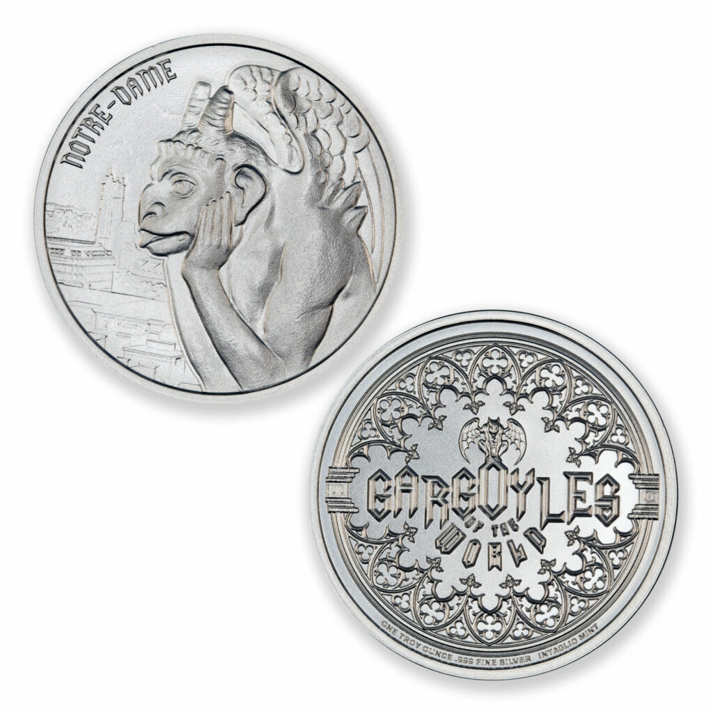 GARGOYLE - TYPE II - NOTRE DAME - 1 TROY OUNCE - 39MM