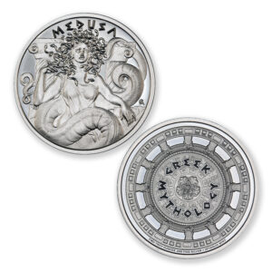 GREEK MYTHOLOGY SERIES – MEDUSA – 2 TROY OUNCE – 39MM
