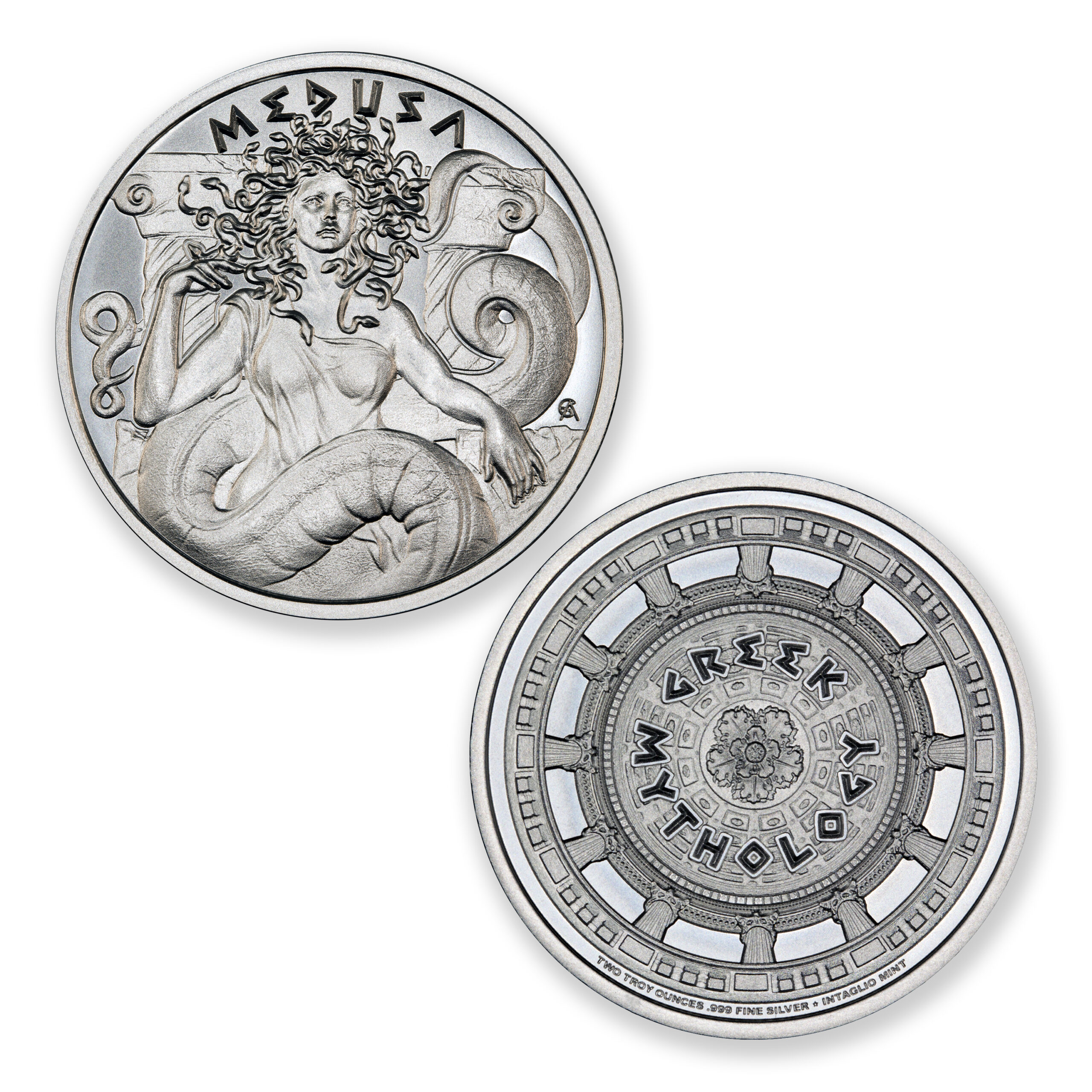 GREEK MYTHOLOGY SERIES – MEDUSA – 2 TROY OUNCE – 39MM - Image 1