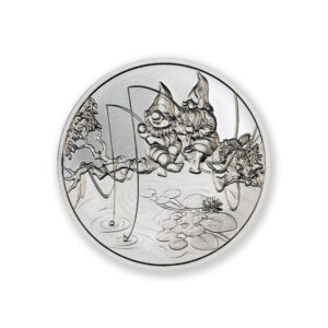 GARDEN GNOMES - GONE FISHING - 1 TROY OUNCE - 39MM