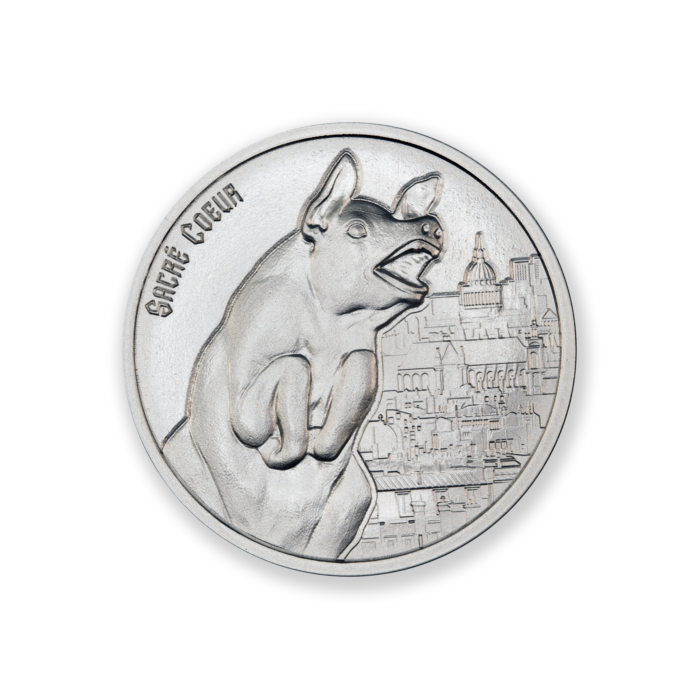 GARGOYLE - TYPE IV - SACRÉ COEUR - PIG - 1 TROY OUNCE - 39MM - Image 2