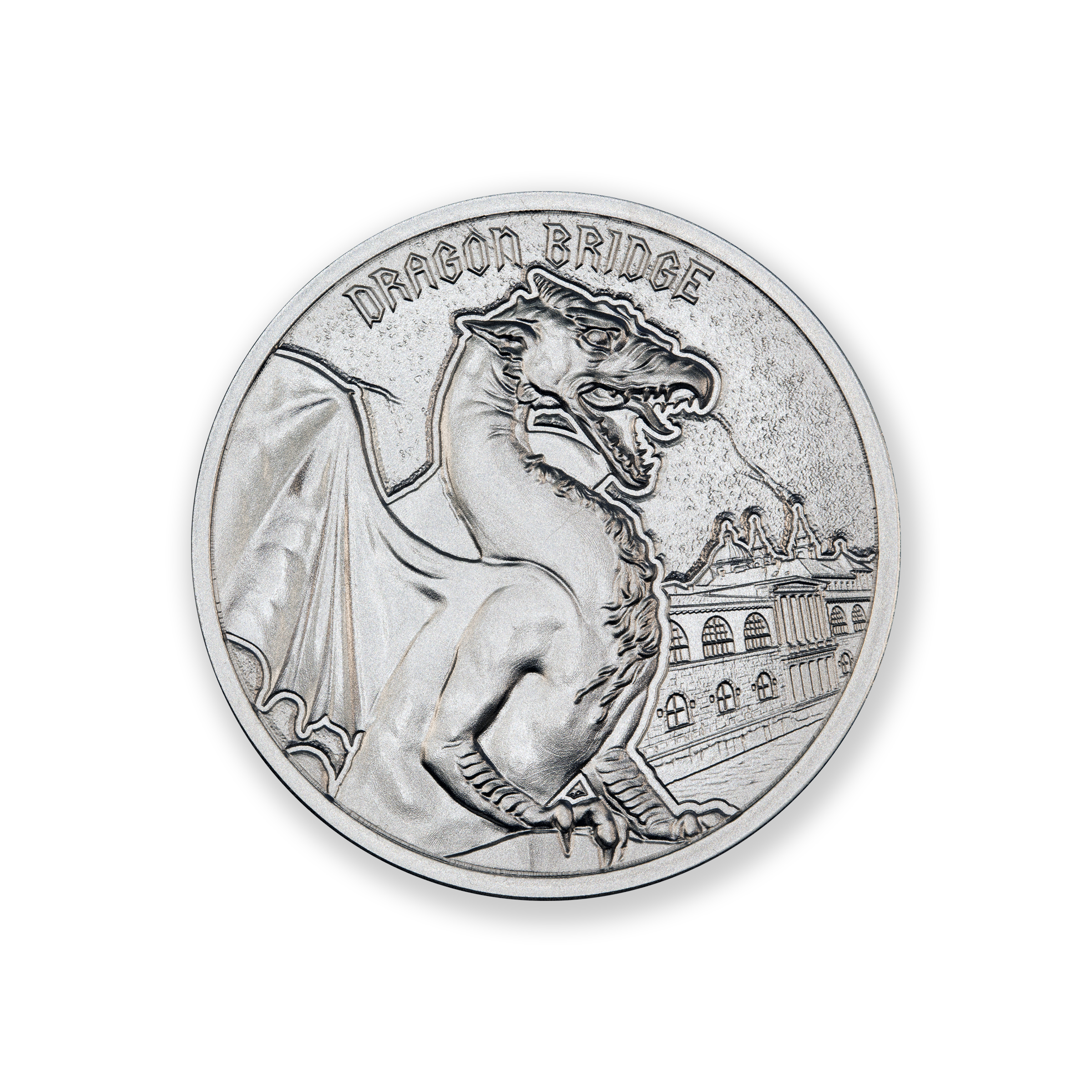GARGOYLE - TYPE VI - DRAGON BRIDGE - DRAGON - 1 TROY OUNCE - 39MM - Image 2