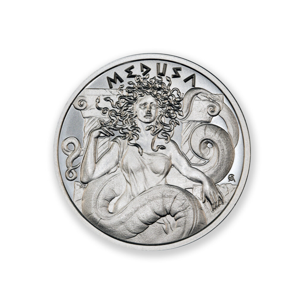 GREEK MYTHOLOGY SERIES - MEDUSA - 1 TROY OUNCE - 39MM