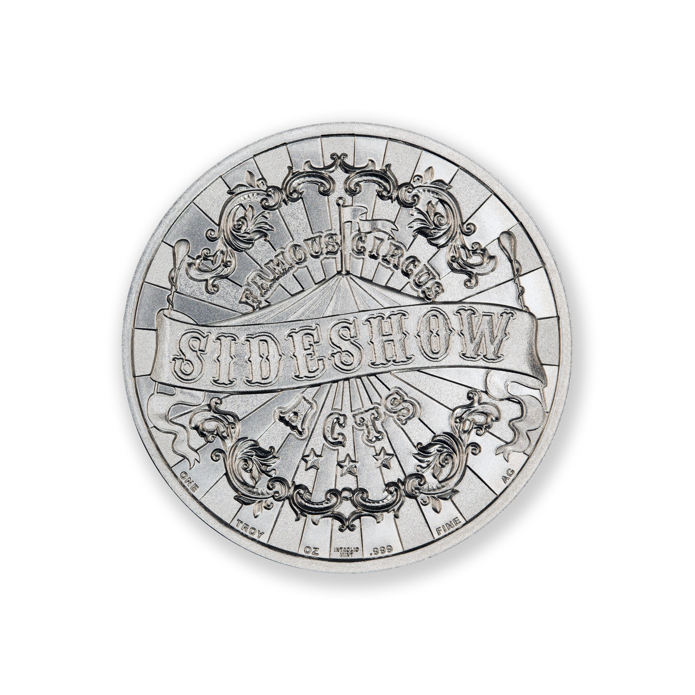 FAMOUS CIRCUS SIDESHOW ACTS - SCHLITZIE THE PINHEAD - 1 TROY OUNCE - 39MM - Image 3