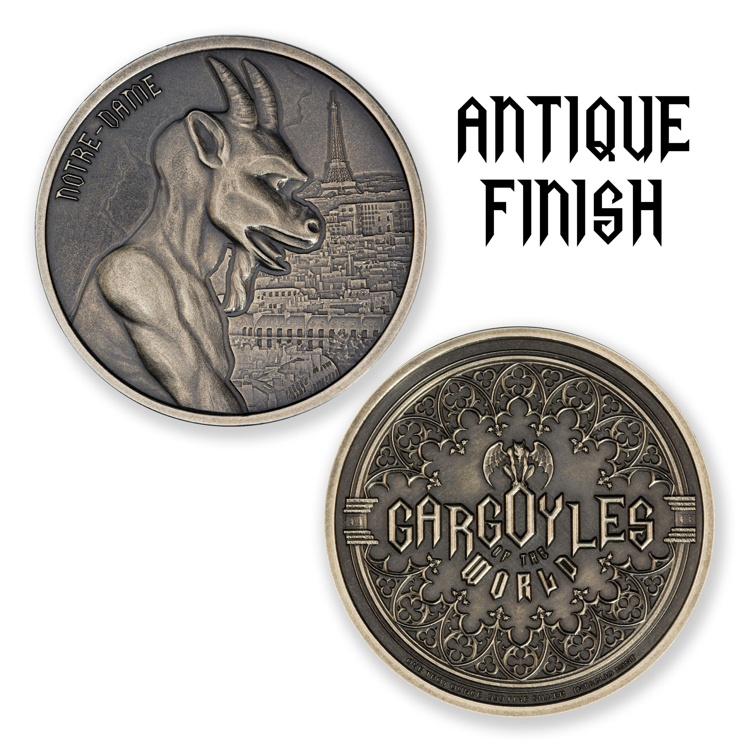 GARGOYLE - TYPE I - NOTRE-DAME - 1 TROY OUNCE - 39MM - Image 4