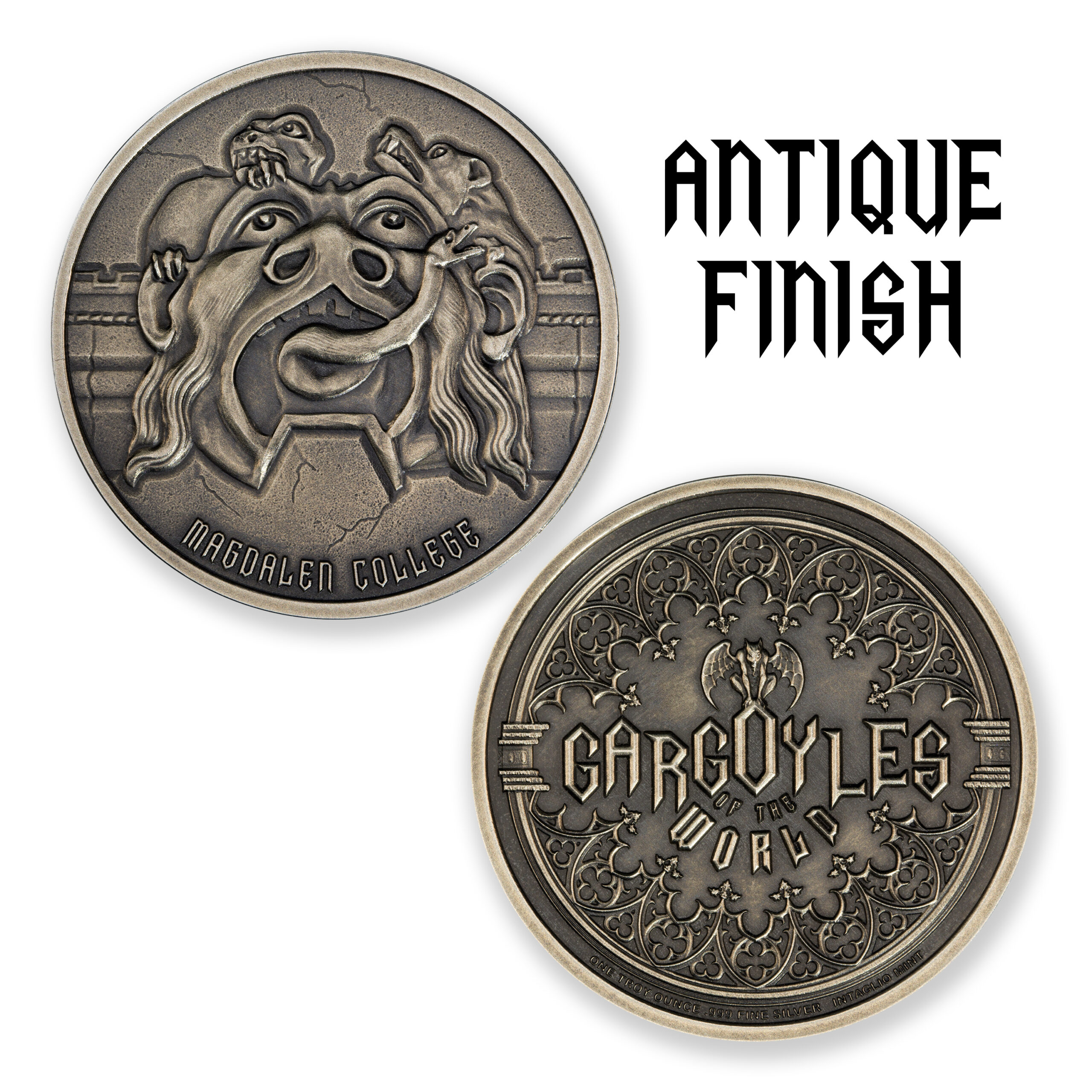 GARGOYLE - TYPE V - MAGDALEN COLLEGE - 1 TROY OUNCE - 39MM - Image 4