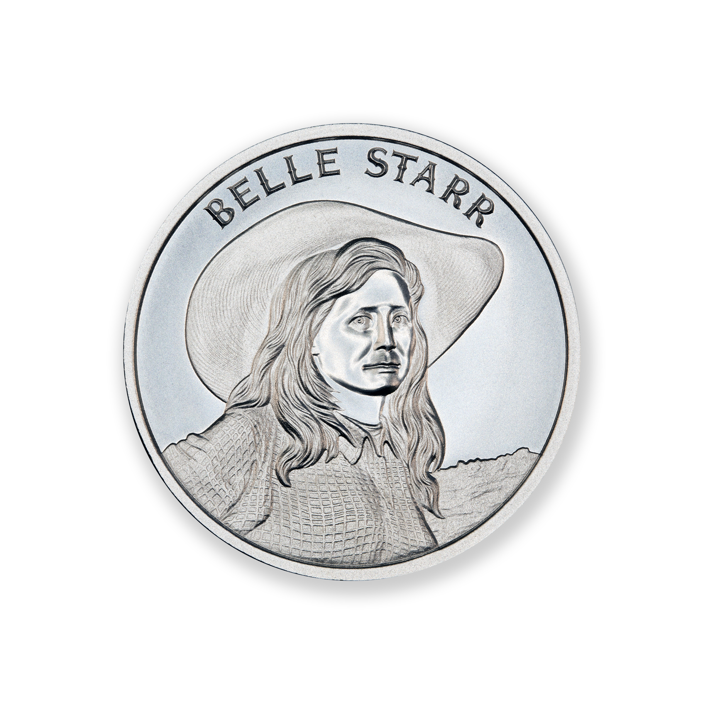WILD WEST LEGENDS SERIES – BELLE STARR - 2 TROY OUNCE - 39MM - Image 1