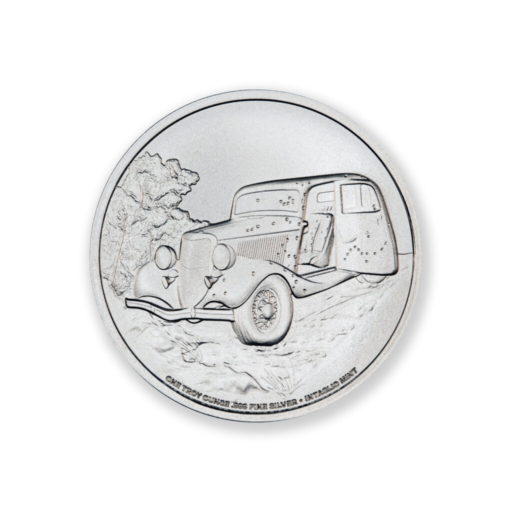 PUBLIC ENEMY #1 - BONNIE AND CLYDE - 1 TROY OUNCE - 39MM