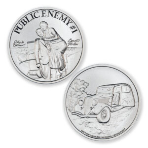 PUBLIC ENEMY #1 - BONNIE AND CLYDE - 1 TROY OUNCE - 39MM