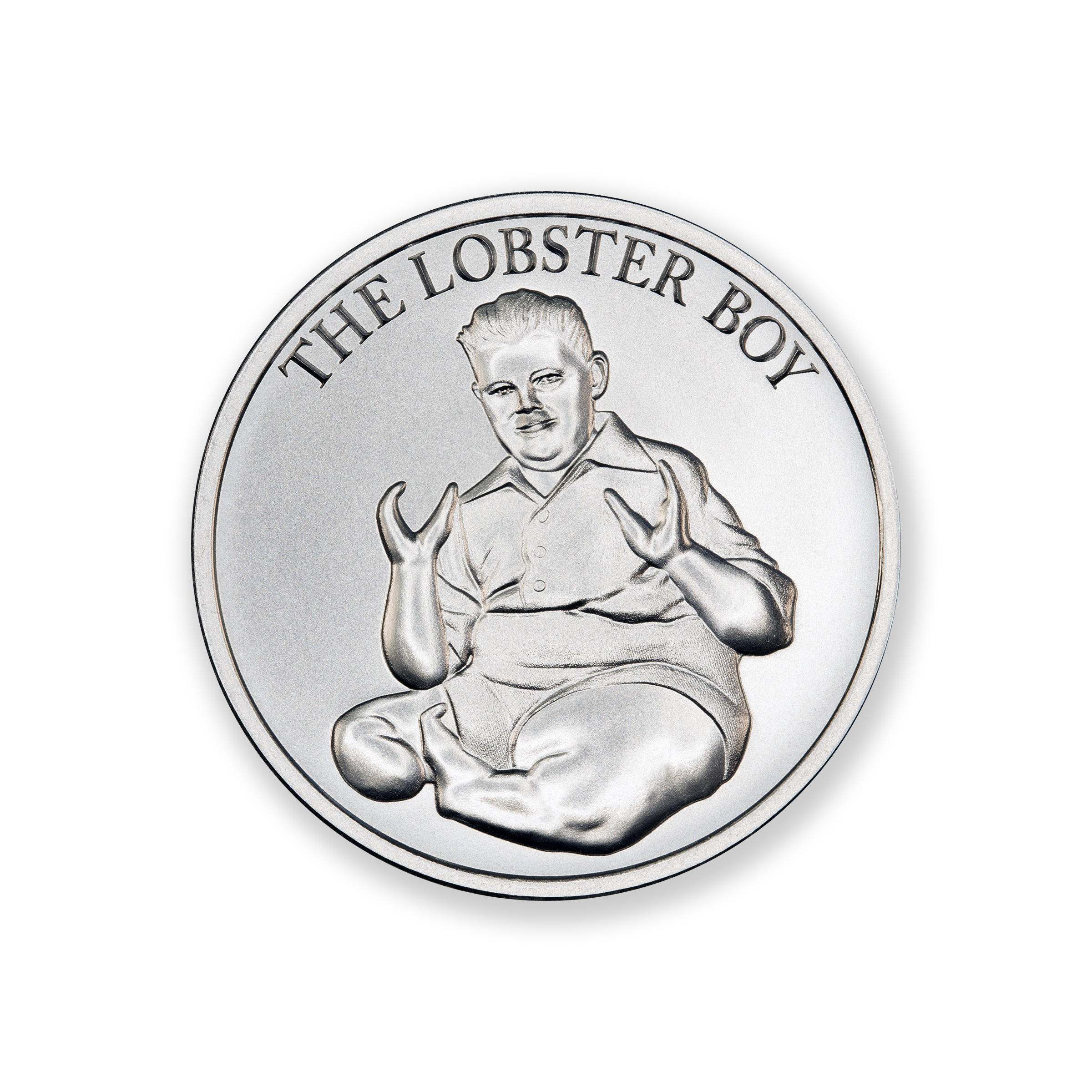 FAMOUS CIRCUS SIDESHOW ACTS - THE LOBSTER BOY - 1 TROY OUNCE - 39MM - Image 2