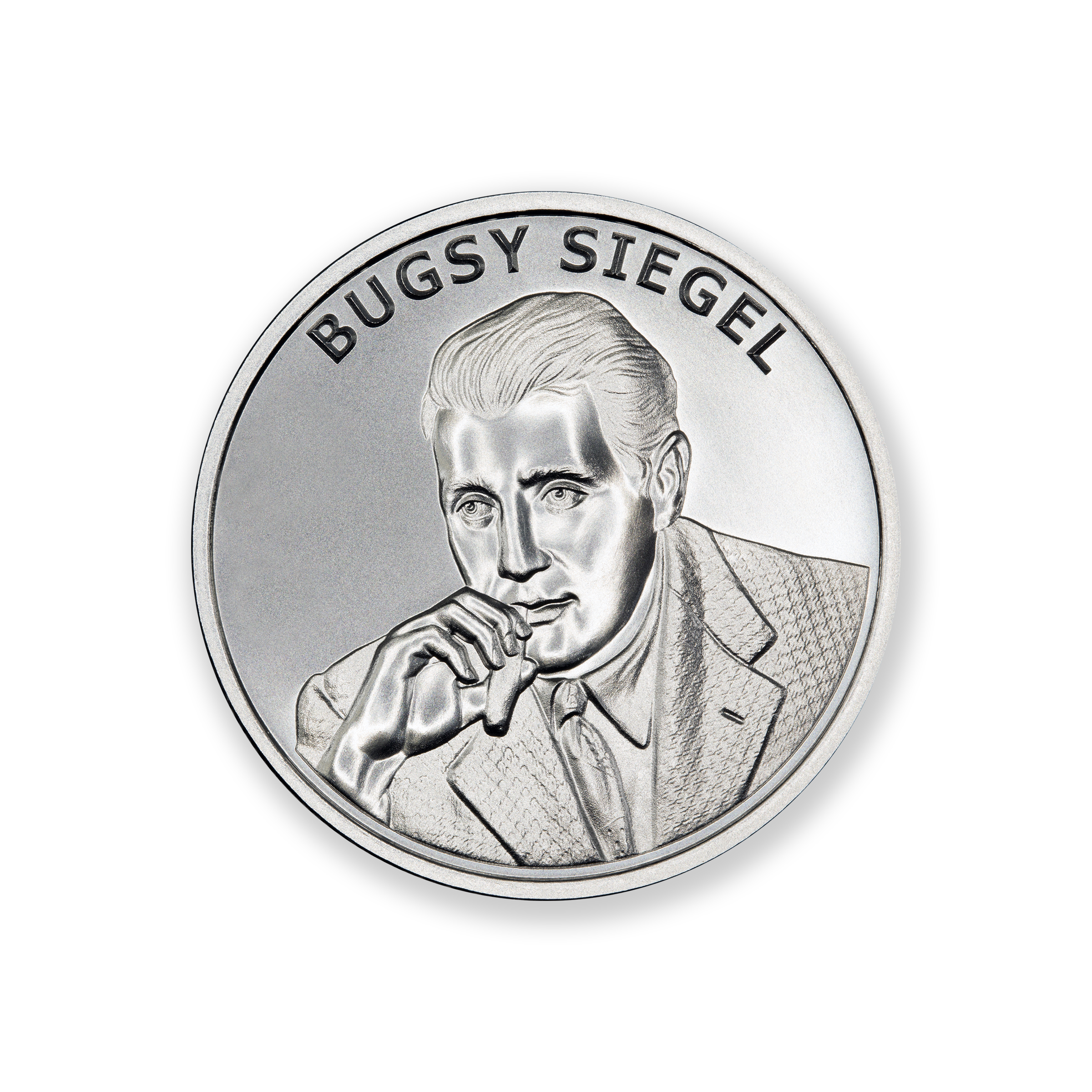 LEGENDS OF LAS VEGAS - BUGSY SIEGEL - 1 TROY OUNCE - 39MM - Image 2