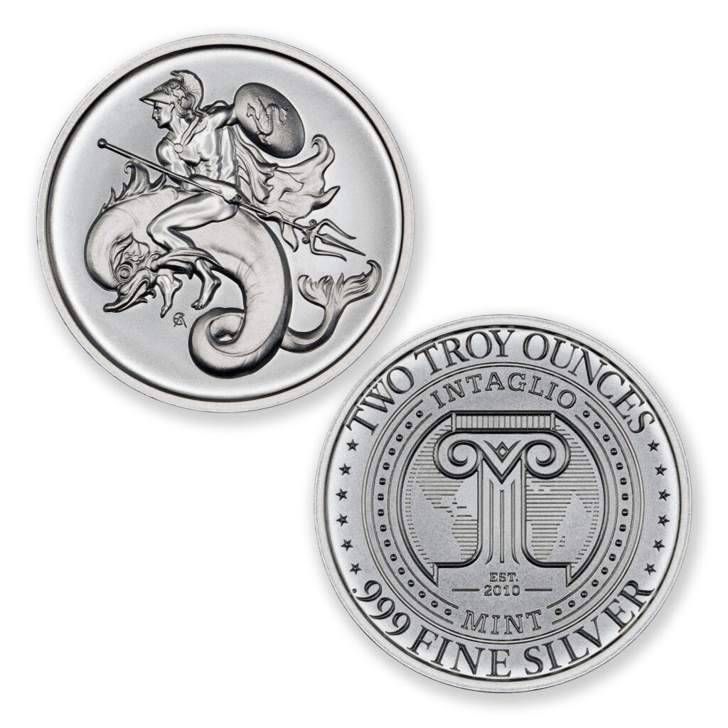 ANCIENT SEA MONSTER - RIDER SERIES - ARTIST ORIGINAL - 39MM - 2 TROY OUNCES