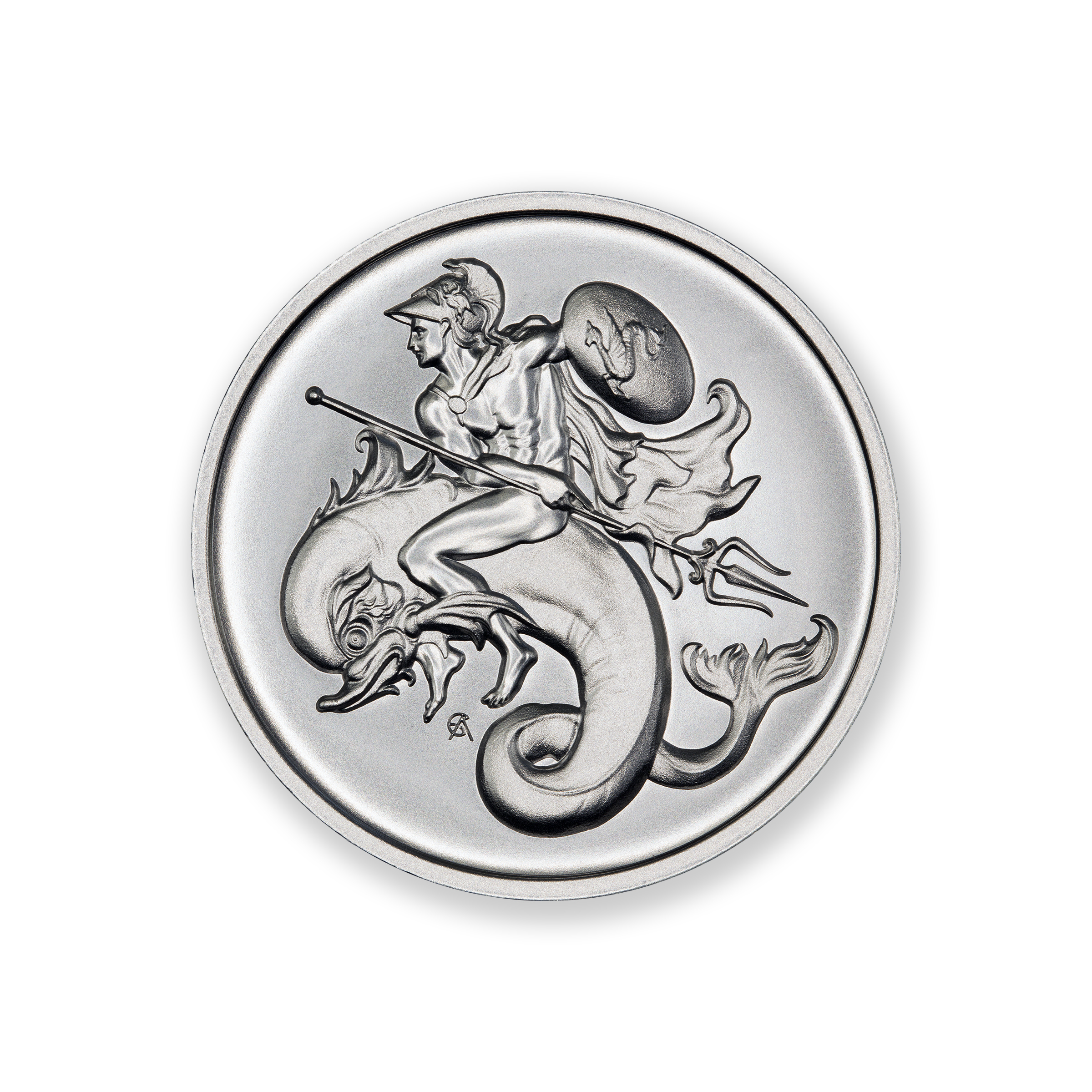 ANCIENT SEA MONSTER - RIDER SERIES - ARTIST ORIGINAL - 39MM - 2 TROY OUNCES - Image 2