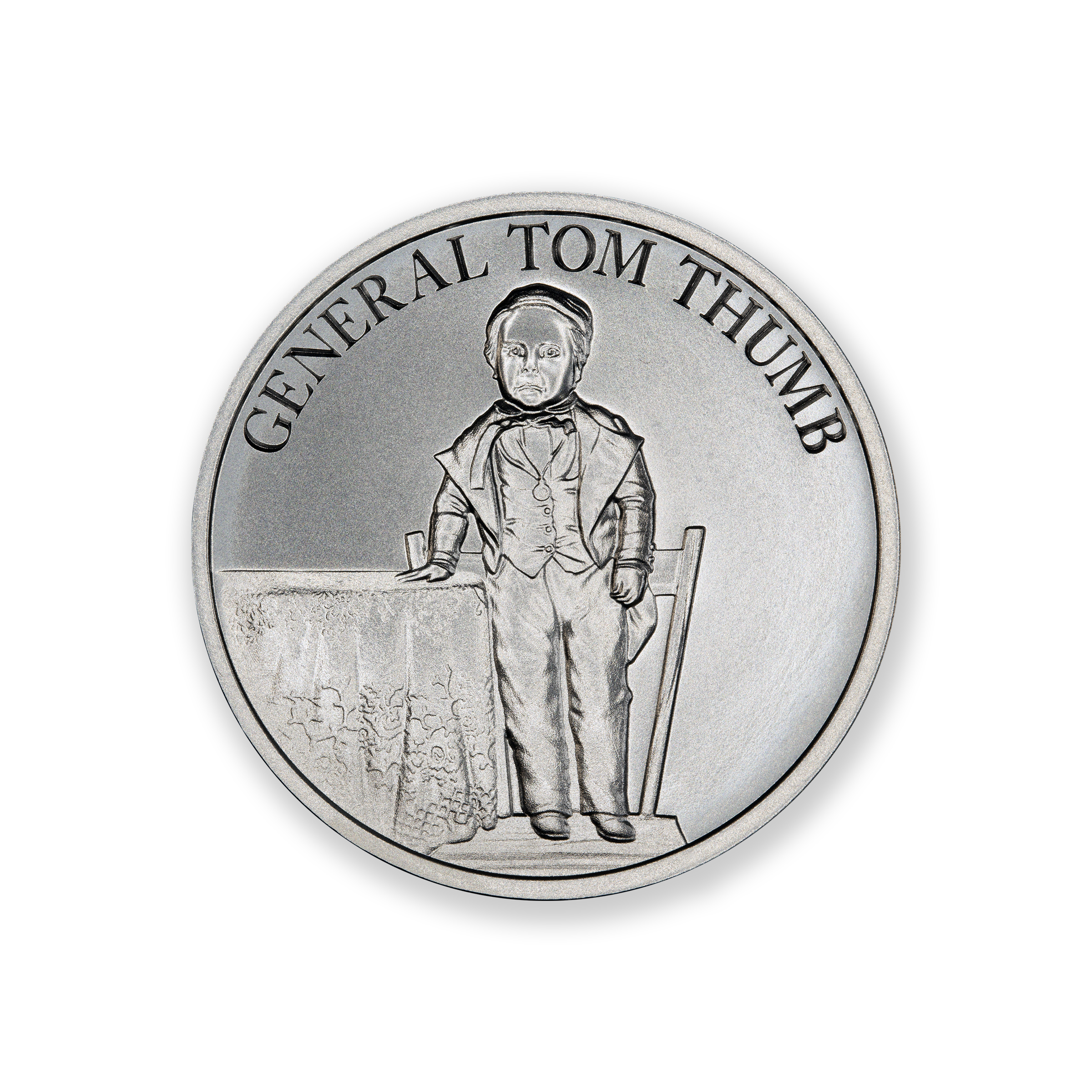 FAMOUS CIRCUS SIDESHOW ACTS - GENERAL TOM THUMB - 1 TROY OUNCE - 39MM - Image 2