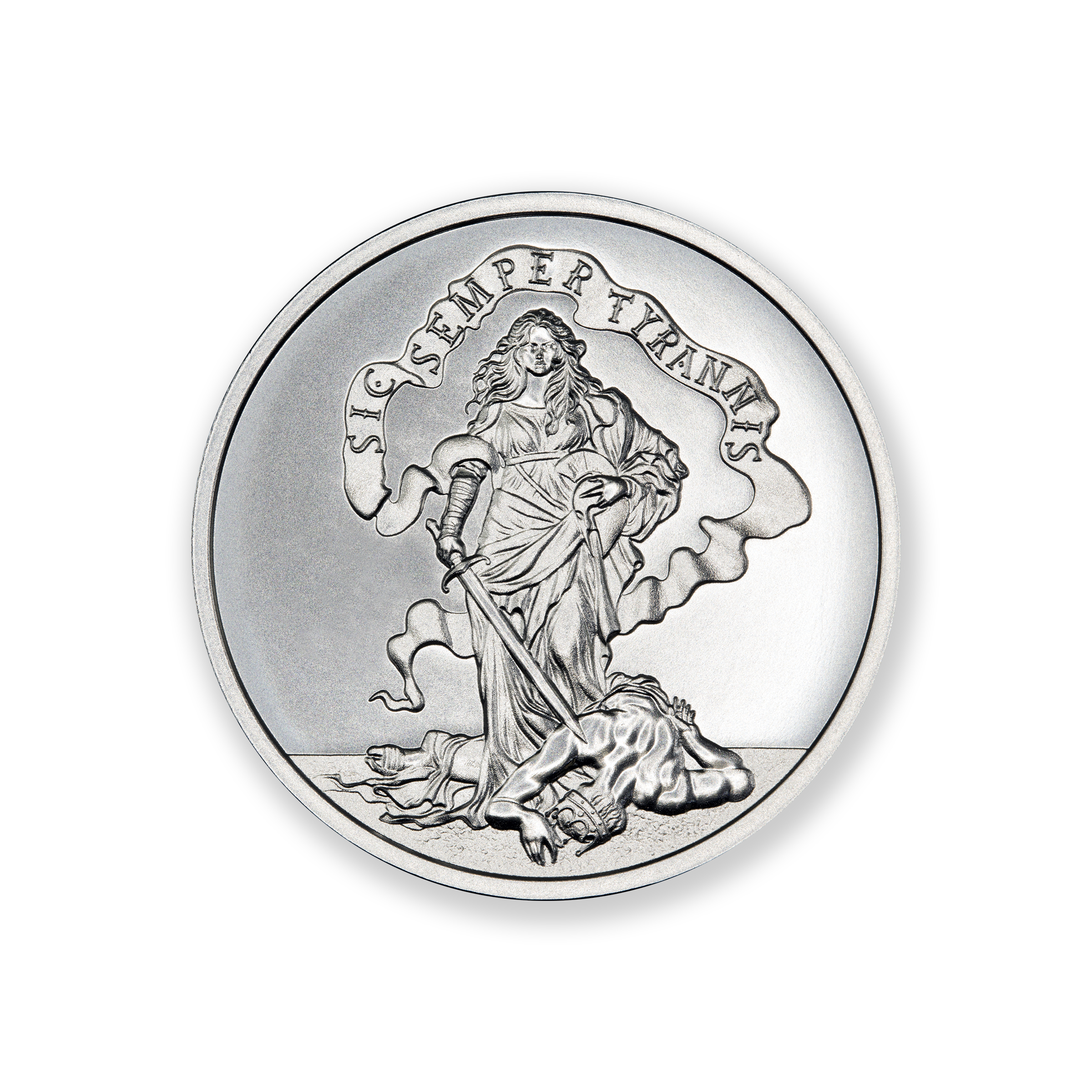 SIC SEMPER TYRANNIS- 1 TROY OUNCE - 39MM - Image 3