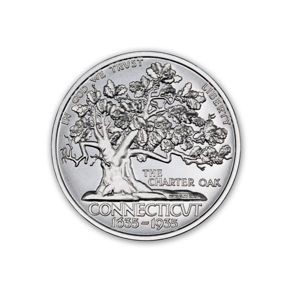 1935 CONNECTICUT HALF COMMEMORATIVE TRIBUTE - 2 TROY OUNCE - 39MM