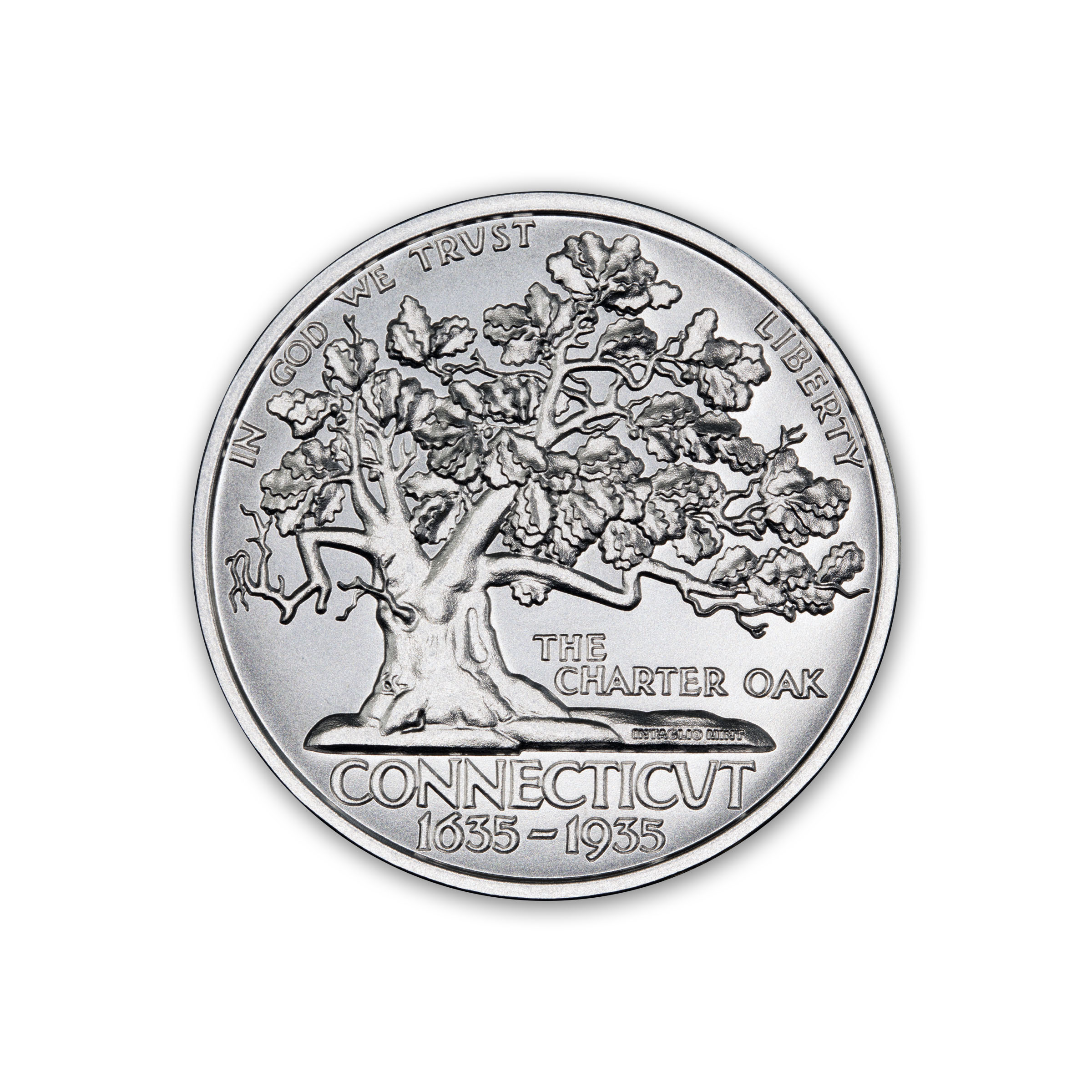 1935 CONNECTICUT HALF COMMEMORATIVE TRIBUTE - 2 TROY OUNCE - 39MM - Image 2