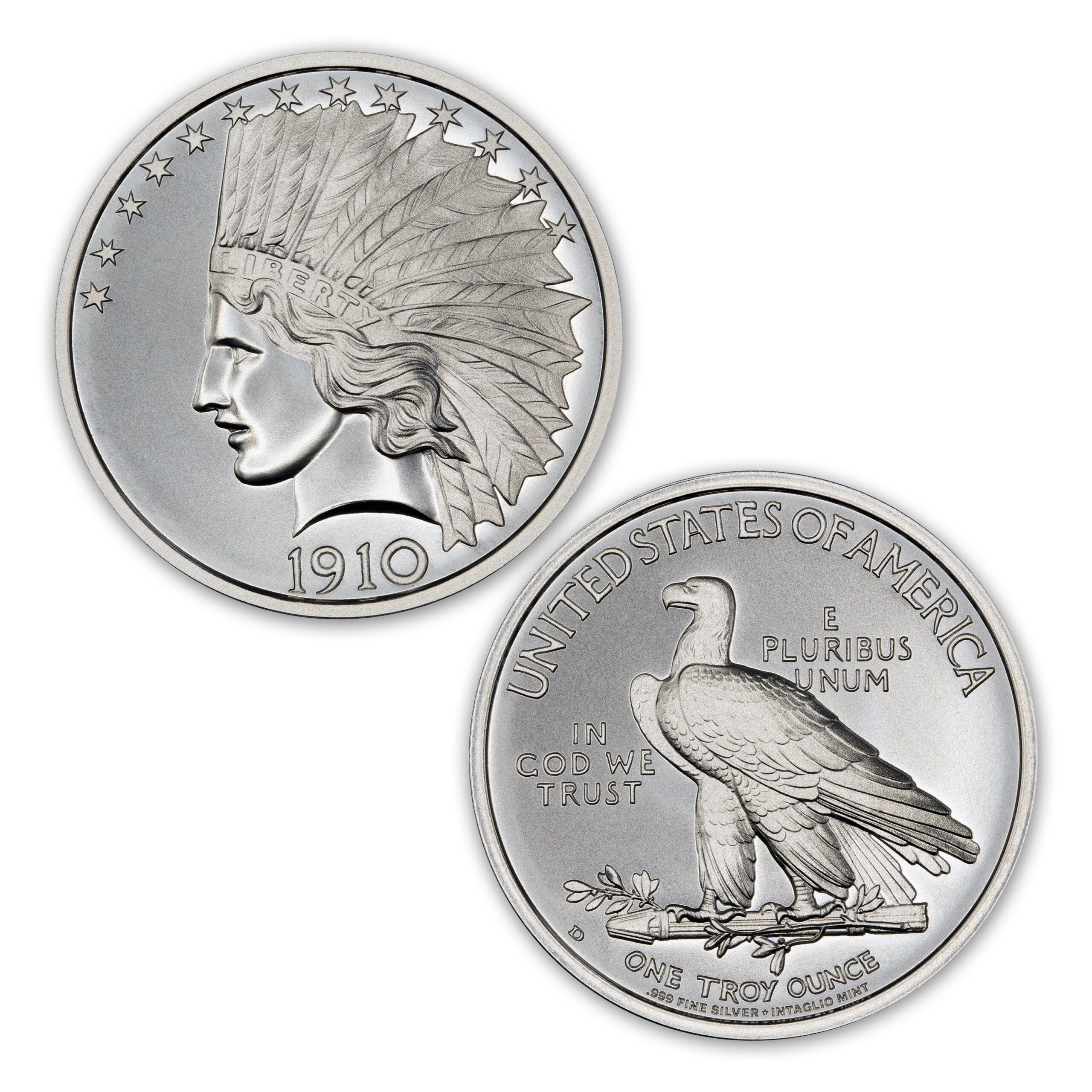 $10 INDIAN TRIBUTE - 1 TROY OUNCES - 39MM - Image 1