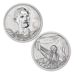 MASTERS OF ART - EDVARD MUNCH -1 TROY OUNCE - 39MM