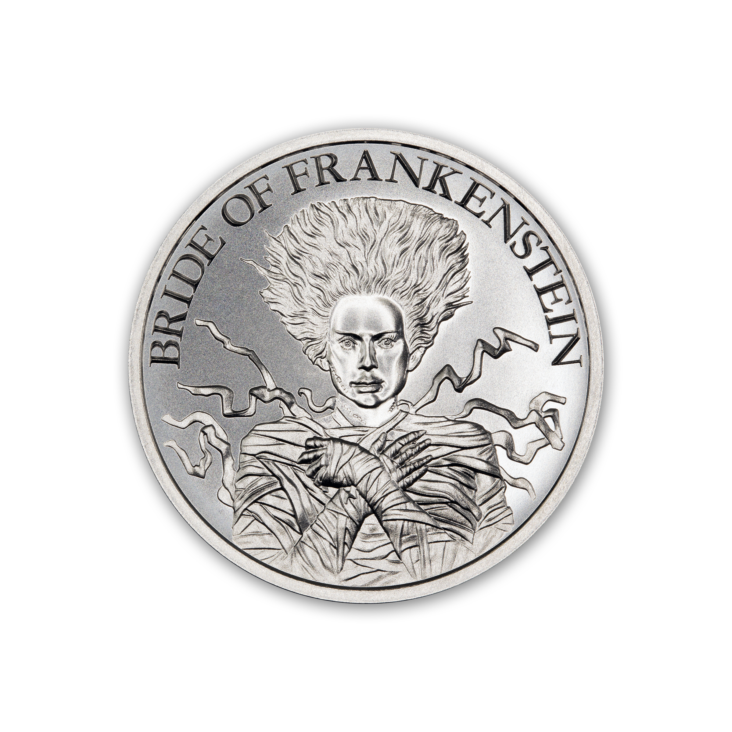 BRIDE OF FRANKENSTEIN - VINTAGE HORROR SERIES - 1 TROY OUNCE - 39MM - Image 2