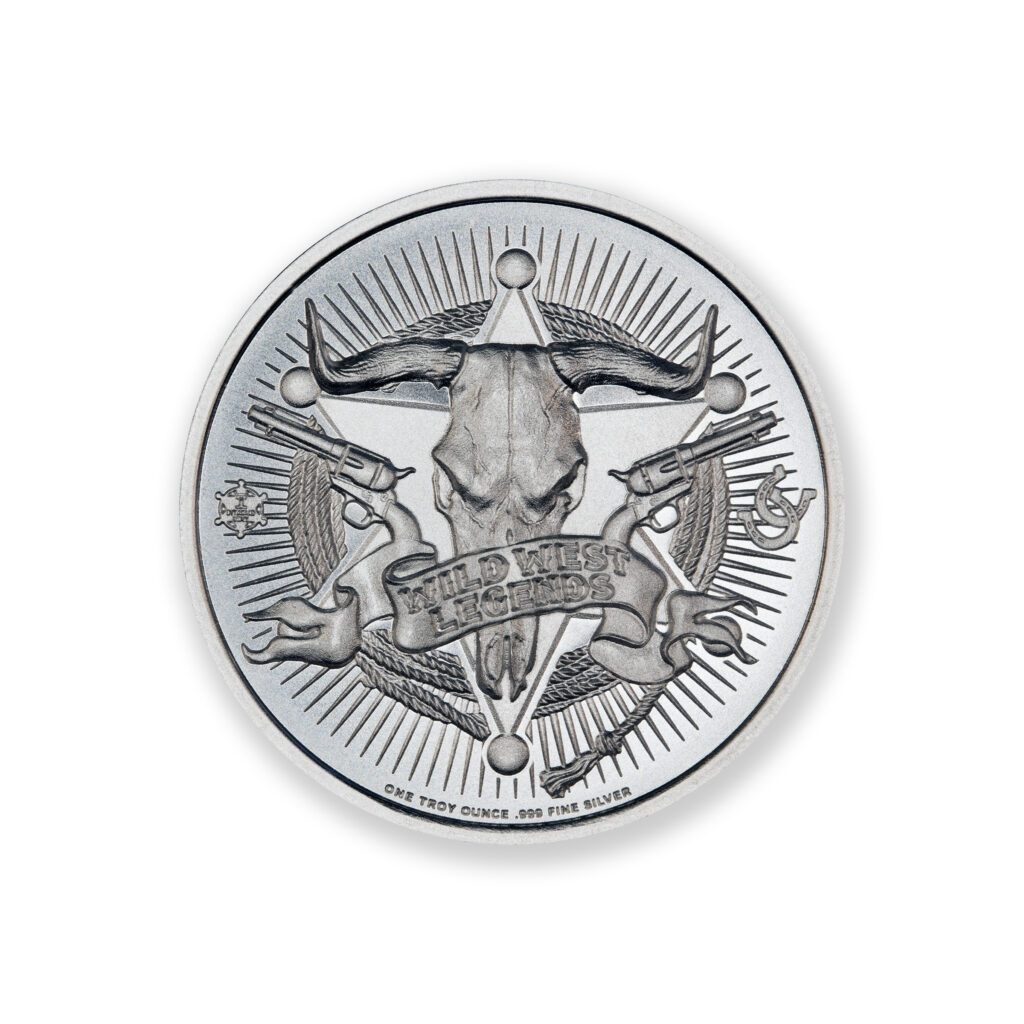 WILD WEST LEGENDS SERIES – ELANOR DUMONT (AKA MADAME MOUSTACHE) – 1 TROY OUNCE – 39MM