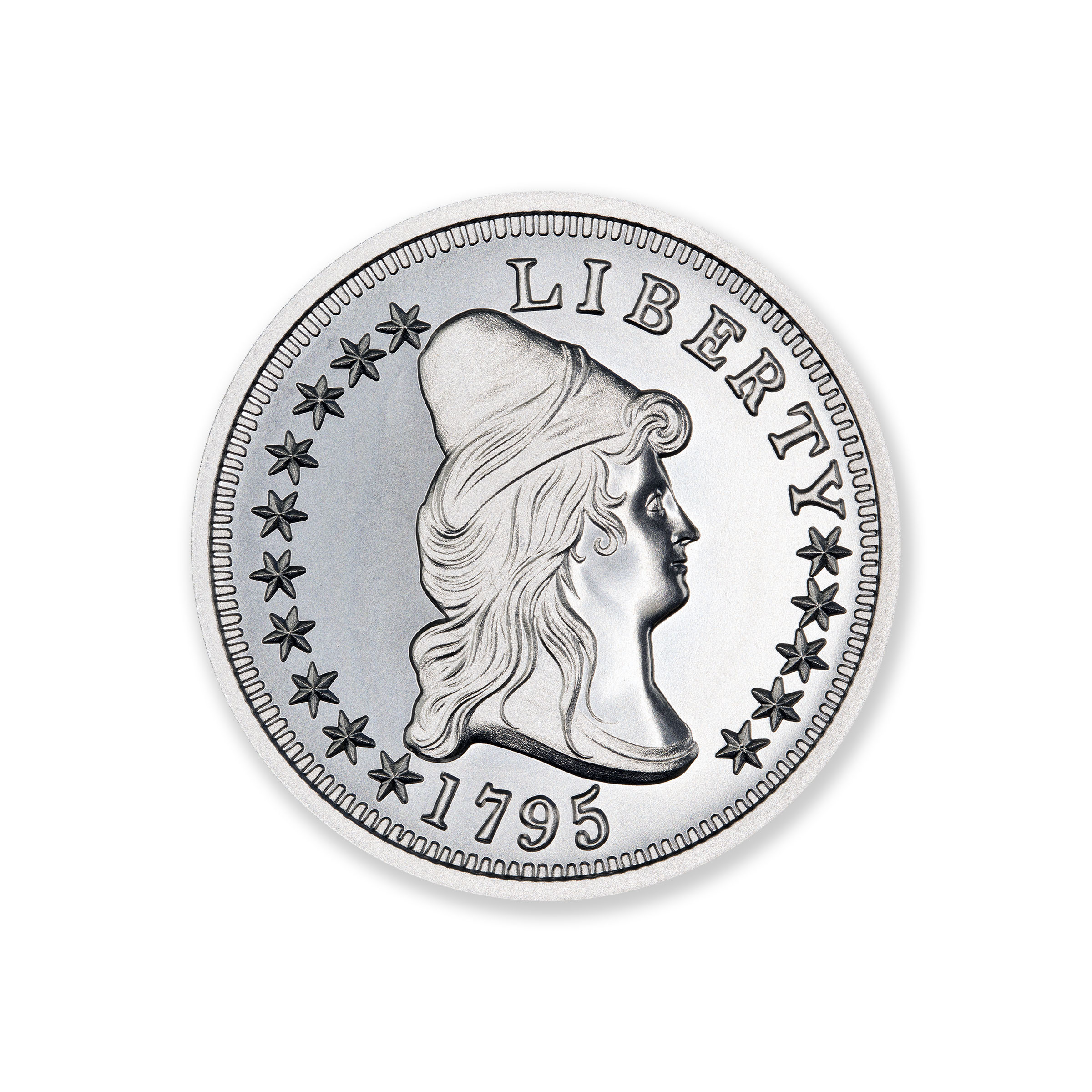 1795 DRAPED BUST $10 13 LEAVES TRIBUTE - 2 TROY OUNCES - 39MM - Image 2