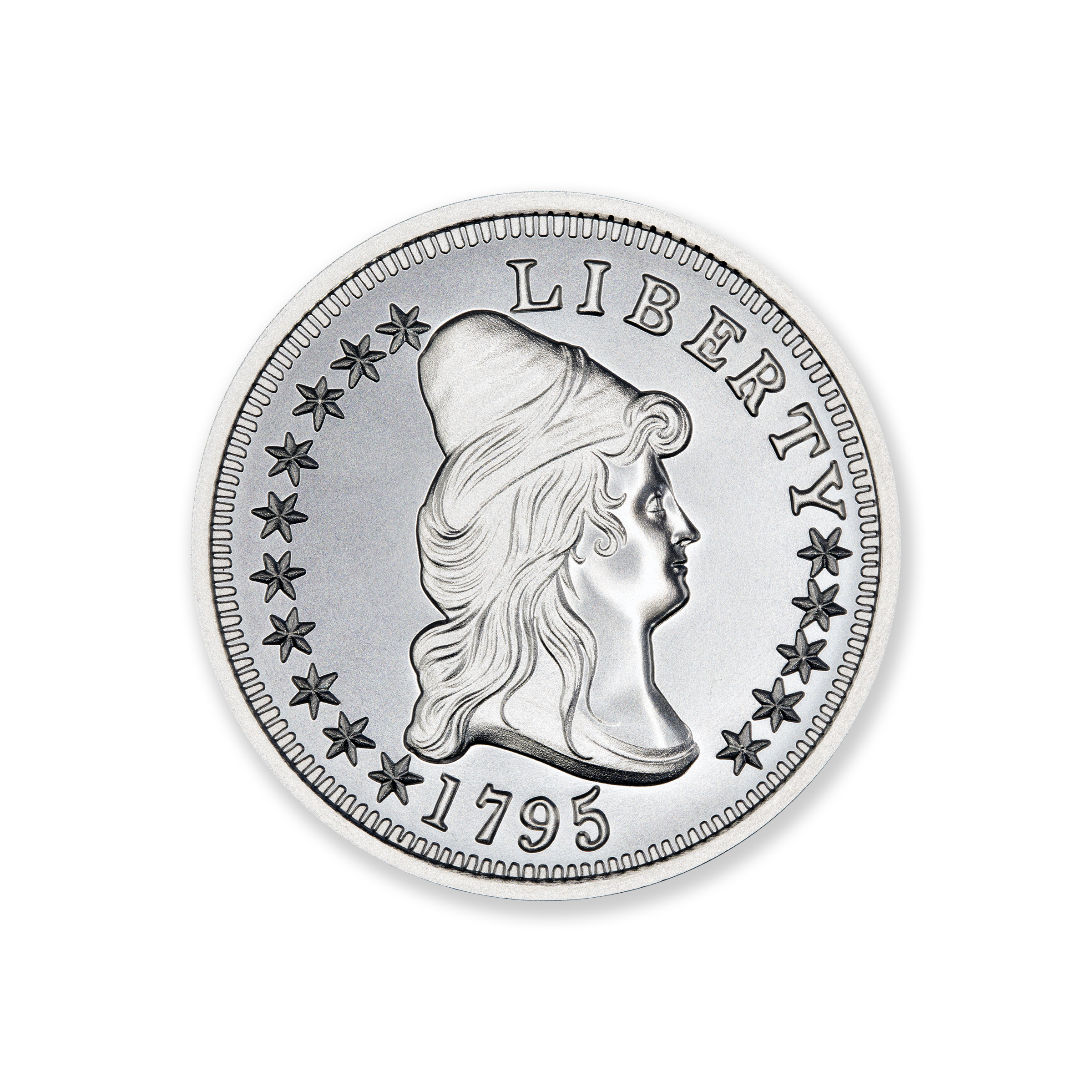 1795 DRAPED BUST $10 13 LEAVES TRIBUTE - 1 TROY OUNCE - 39MM - Image 3