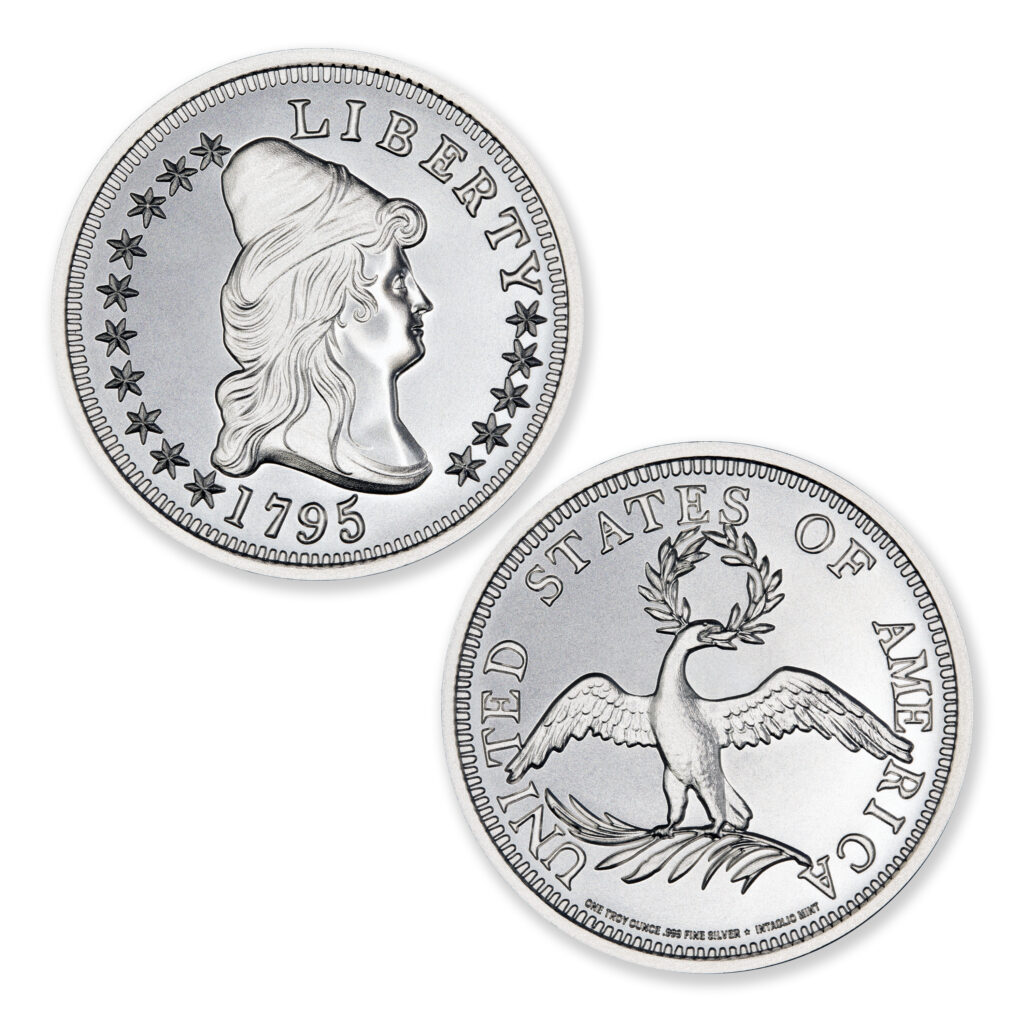 1795 DRAPED BUST $10 13 LEAVES TRIBUTE - 1 TROY OUNCE - 39MM