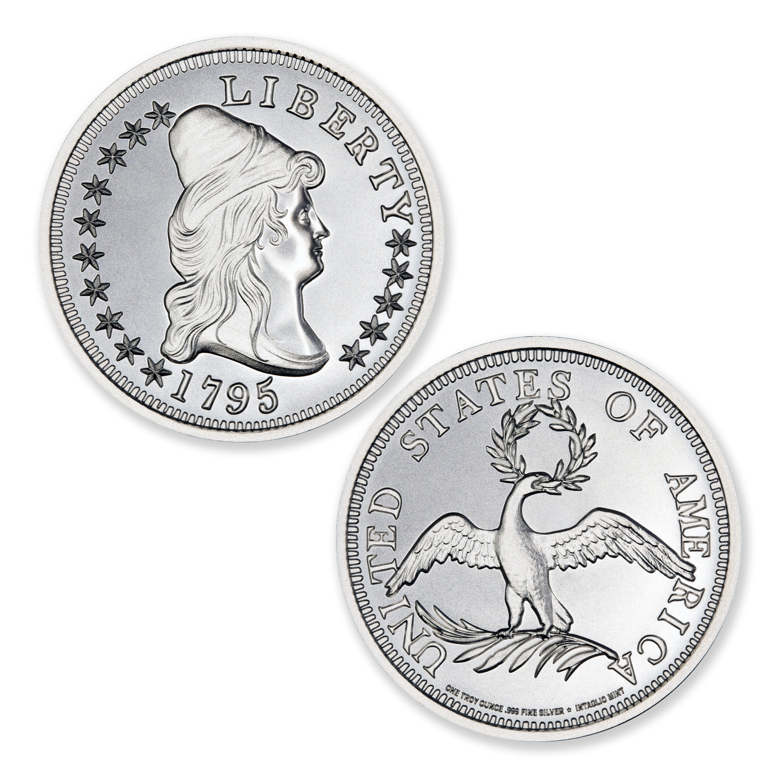 1795 DRAPED BUST $10 13 LEAVES TRIBUTE - 1 TROY OUNCE - 39MM - Image 1