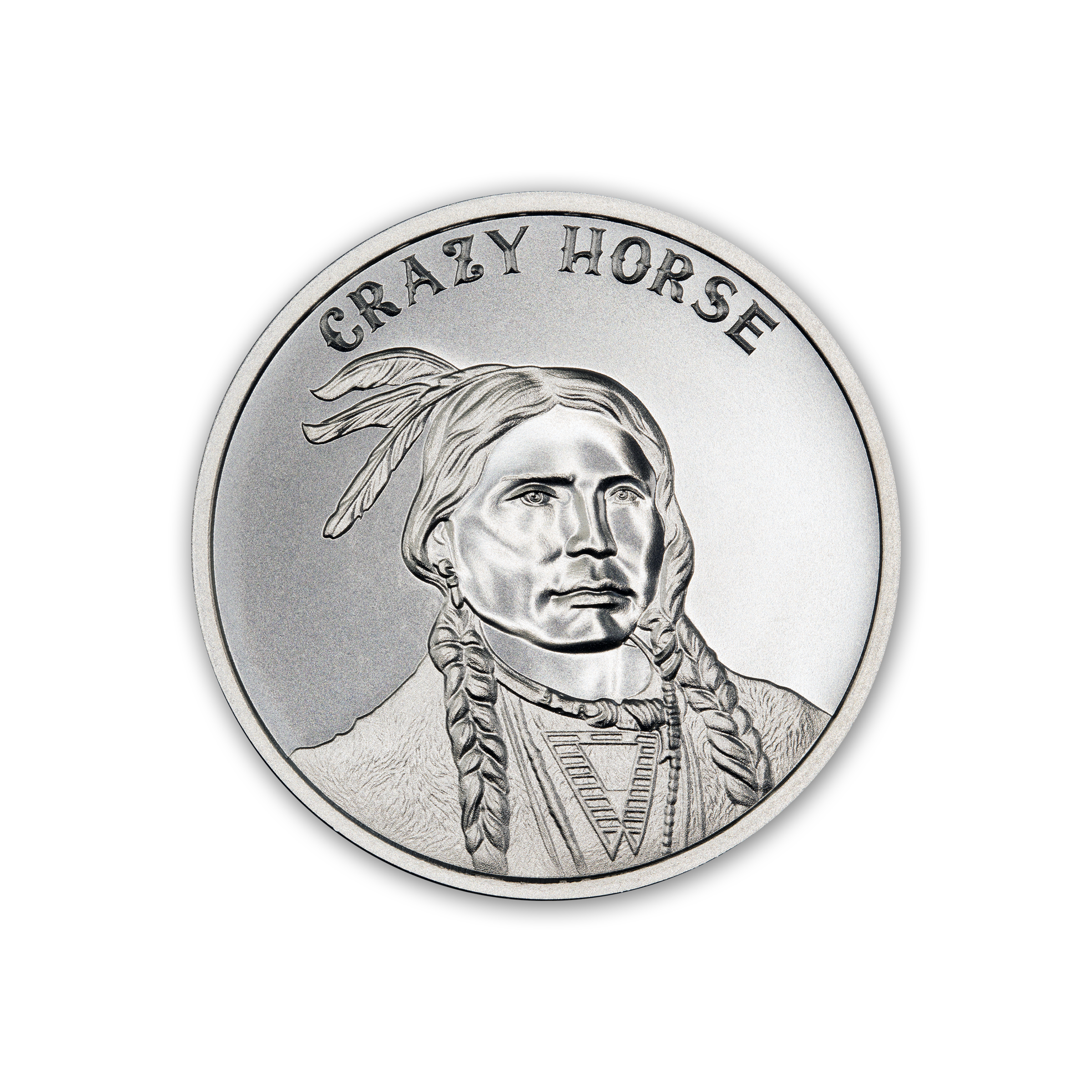 WILD WEST LEGENDS SERIES – CRAZY HORSE – 1 TROY OUNCE – 39MM - Image 1