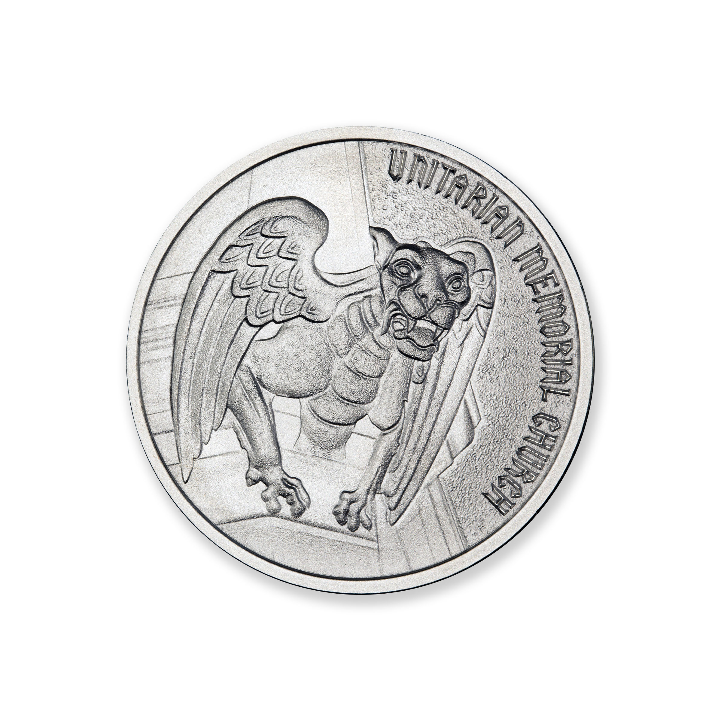GARGOYLE - TYPE X - UNITARIAN CHURCH - 1 TROY OUNCE - 39MM - Image 2