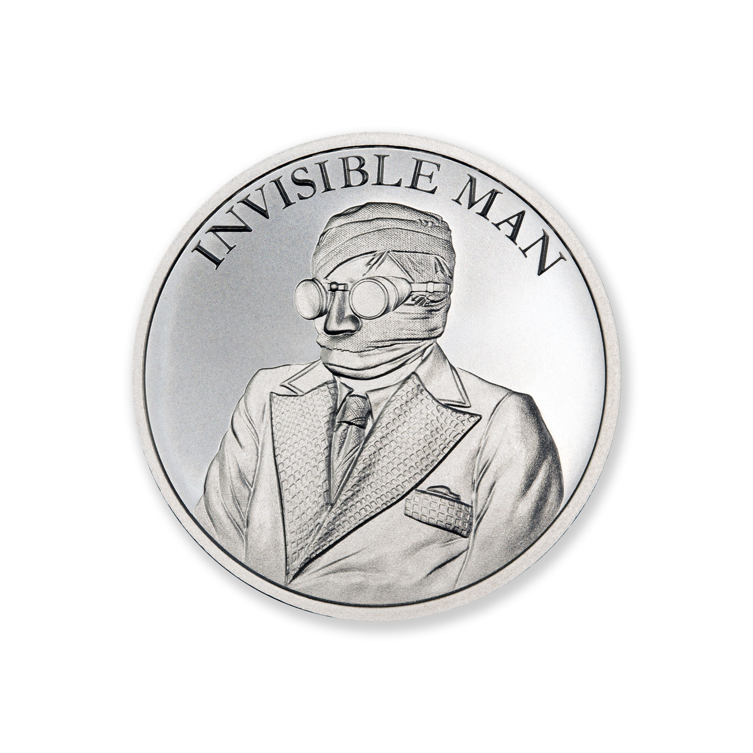INVISIBLE MAN - VINTAGE HORROR SERIES - 1 TROY OUNCE - 39MM - Image 2