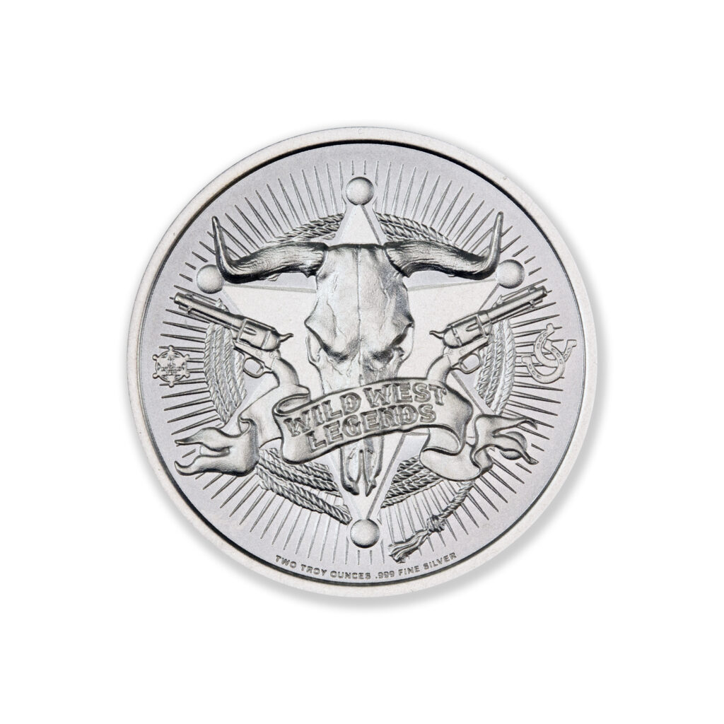 WILD WEST LEGENDS SERIES – WILD BILL HICKOK - 2 TROY OUNCE - 39MM