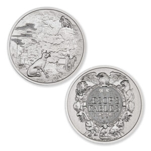 AESOP'S FABLES - THE FOX & THE CROW - 1 TROY OUNCE - 39MM
