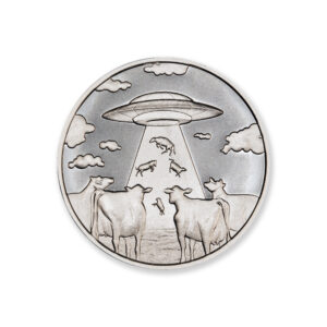 ALIEN ABDUCTION - COWS - 1 TROY OUNCE - 39MM