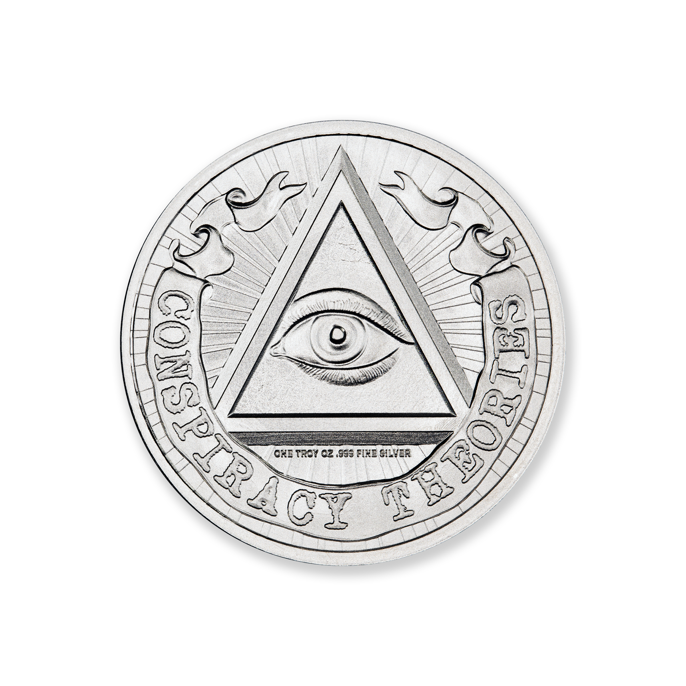 CONSPIRACY THEORIES SERIES - FLAT EARTH – 1 TROY OUNCE – 39MM - Image 2