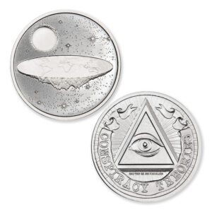 CONSPIRACY THEORIES SERIES - FLAT EARTH – 1 TROY OUNCE – 39MM