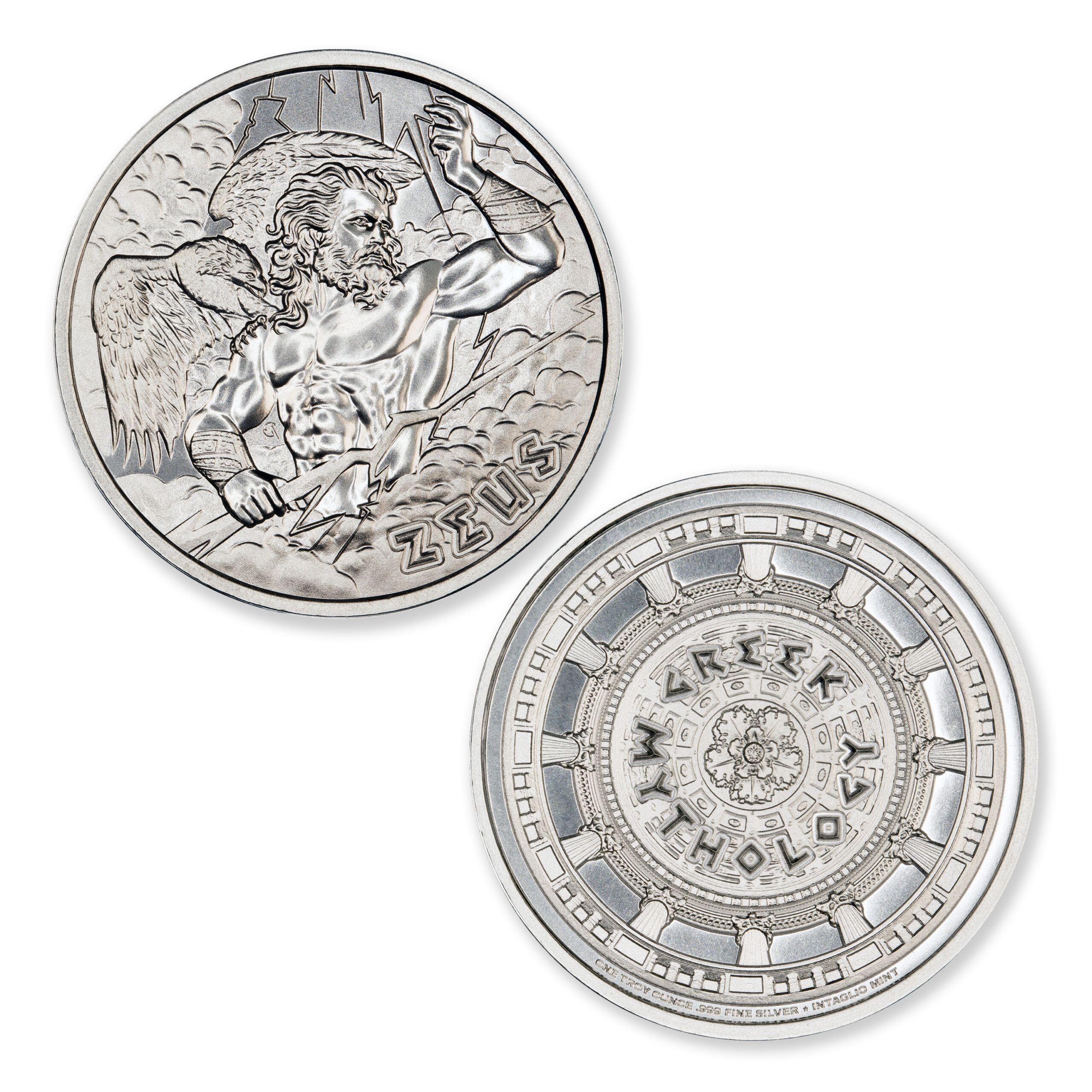 GREEK MYTHOLOGY SERIES - ZEUS - 1 TROY OUNCE - 39MM - Image 1