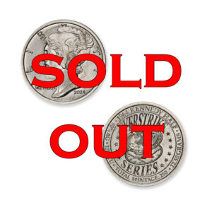 2024 – OVERSTRIKE SERIES #2 - 1964 KENNEDY HALF W/ 2024 MERCURY DIME OBVERSE - 30MM (ONLY 250 MINTED) IN COINSAFE CAPSULE AND C.O.A.