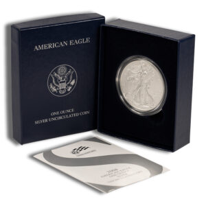 2008-W Reverse of 2007 Burnished Silver Eagle with Box & COA