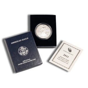 2011-W Burnished Silver Eagle with Box & COA
