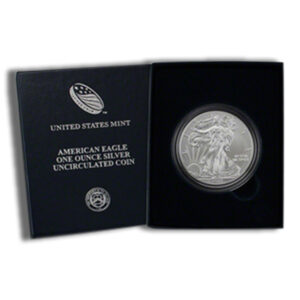 2018-W Burnished Silver Eagle with Box & COA