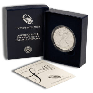 2017-W Burnished Silver Eagle with Box & COA
