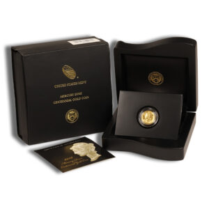 2016-W 1/10 oz Gold Mercury Dime Centennial Coin w/OGP